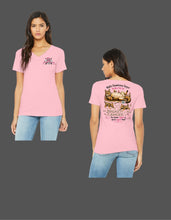 Load image into Gallery viewer, Wildlife Rehabiliation Outpost Breast Cancer Awareness V Neck
