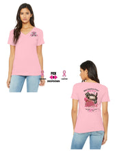 Load image into Gallery viewer, Wildlife Rehabiliation Outpost Breast Cancer Awareness V Neck
