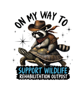 Load image into Gallery viewer, On My Way to Wildlife Rehab Outpost riding turtle left
